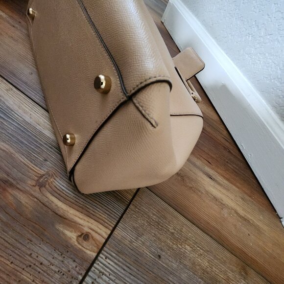 Euc Coach Margot Tan Leather Satchel Handbag Purse - Picture 10 of 14